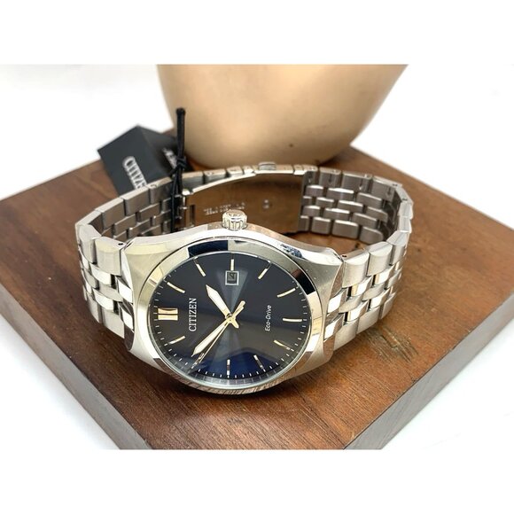 Citizen Men's Watch BM7330-59L Eco Drive Blue Dial Silver Stainless Steel 40mm - Picture 9 of 15